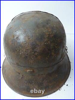 Genuine WW2 German Army Relic Combat Helmet with Liner Normandy