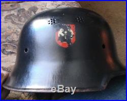 German Germany WWII WW2 Military Army Black Helmet
