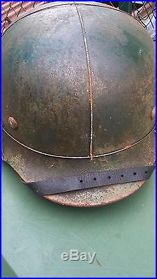 German Heer Wehrmacht helmet in Normandy camo 3 colors complete ww2