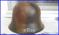 German Helmet Luftwaffe M42 Size Et64 Camo Normandy Ww2 With Liner Band
