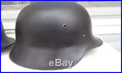 German Helmet M35 Size 66 + M40 Size Q66 Ww2 Stahlhelm Ww2