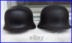 German Helmet M35 Size 66 + M40 Size Q66 Ww2 Stahlhelm Ww2