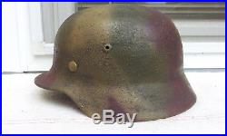 German Helmet M35 Size Et64 Camo Ww2 Stahlhelm