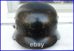 German Helmet M35 Size Q66 + Liner Band Ww2 Stahlhelm