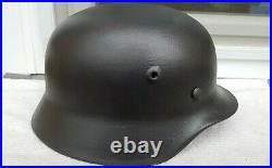 German Helmet M40 Size 66 Ww2 Stahlhelm + Original Ww2 Liner Band