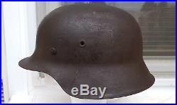 German Helmet M42 Size 68 Ww2 Stahlhelm Named Signed