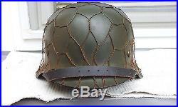 German Helmet M42 Size Et68 Elite Helmet Stahlhelm Chicken Wire Ww2