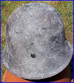 German Helmet WW2, Wehrmacht, M42, Stahlhelm, size 64, tanned wintercamo