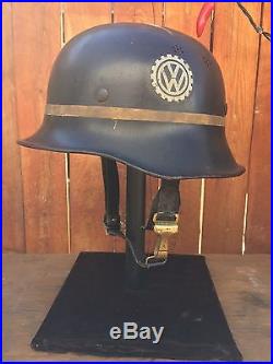 German Volkswagen VW Factory Helmet WWII M34 WW2 Helmet Original VOLKSWAGEN