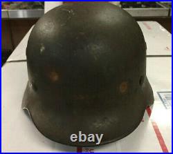 German WW2 Army M40 helmet with liner And Chinstrap Missing Decal