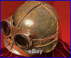 German WW2 Helmet 100% Original Battle Wired Stahlhelm Liner Chinstrap Gogles