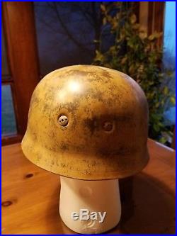 German WW2 Helmet FALLSCHIRMJAGER Estate Sale Find ET71 668