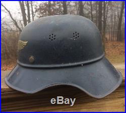 German WW2 Luftschutz Helmet Shell & Rivers