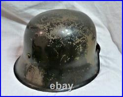German WW2 M42 Army Helmet With Original Liner And Chin Strap