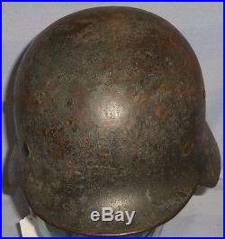 German WW2 Original M-35 Named Helmet