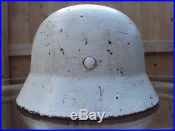 German WW2 WWII M40 Stahlhelm Helmet Snow Camo BIG Size SE66