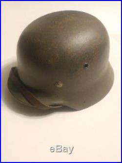 German WW2 helmet M35 painted former tropical helmet