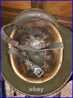 German World War 2 Helmet WW2 Original Authentic With Leather Liner