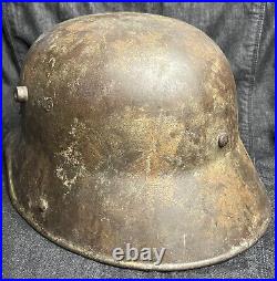 German Ww2 M16 Reissued Camouflaged Helmet Named Et66 Rare