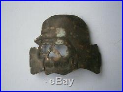 German badge Cocarde Skull Bones Helmet Trench Art Germany WW2 wwII or WW1 wwI
