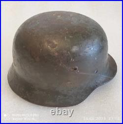 German helmet with owner's initials. Wehrmacht. WWII WW2