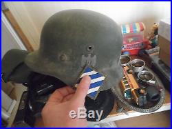 German helmet ww2 heer 2 insignias in very good condition