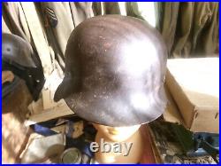German m42 ww2 helmet perfect condition but chinstrap damaged