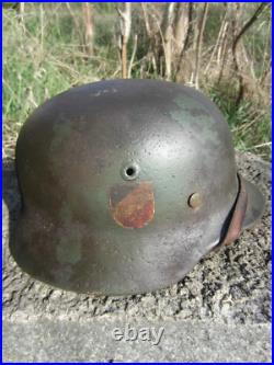 German soldier's helmet. Wehrmacht 1939-1945 WWII WW2