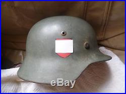 German ww2 helmet m 35 polizei size 55 from normandy