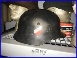 German ww2 m-35 double decal helmet