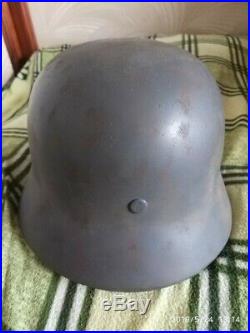 Great WW2 Original Luftwaffe German named helmet double decals