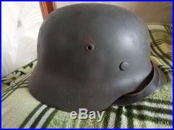 Great WW2 Original Luftwaffe German named helmet double decals