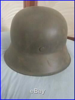 Great WW2 Original SS German named helmet double decals