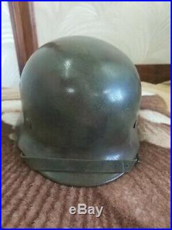 Great WW2 Original Wehrmacht German named helmet double decals