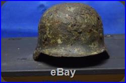 Helmet -Authentic WW2 GERMAN Army-camo! WWII//4570P