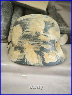 Helmet german original nice helmet M35 size 62 original WWII german helmet WW2