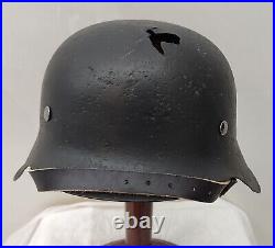 Helmet german original nice helmet M42 size 66 have a number WW2 WWII