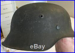Huge unissued original WW2 German Helmet HKP68 ND M42 with chalk size mark