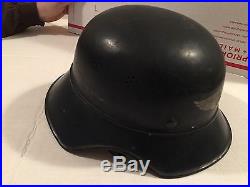 L672 Original German WW2 WWII Luftschutz Helmet and Liner Super Nice