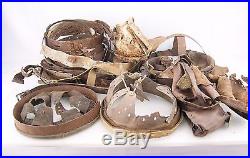 Lot Of Ww2 German Helmet Liner Band Systems And Leather