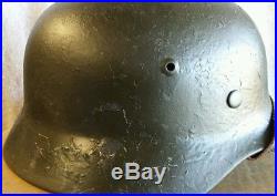 M35-40 ww2 German helmet original war re paint