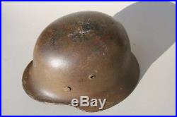 M35 German WW2 Steel Combat Camouflage Helmet, Brown Camo, untouched original