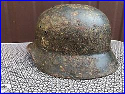 M35 Helmet WWII Original German Stahlhelm Steel WW2 Size ET64 Signed