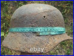 M40 Helmet WW II WW2 German Battlefield Relic size 62/54
