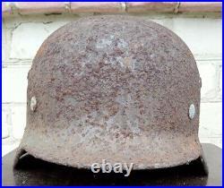 M40 Size 64 Helmet WWII Original German Stahlhelm Steel WW2