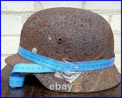 M40 Size 64 Helmet WWII Original German Stahlhelm Steel WW2