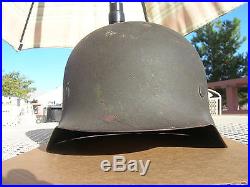 M42 Quist Q64 No Decal Ultra Rare Lot# Ww 2 German Helmet Original