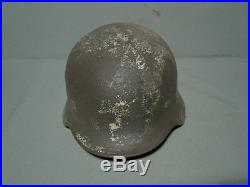 M-40 Helmet. Ww2 Dutch volunteer. German. Size 62. White camouflage