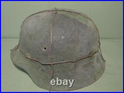 M-42 German helmet. Textured camo. Ww2. Size 64. CKL64. Name. Number