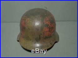 M-42 German helmet. Ww2. Size 64. Complete with liner. Name. Camo
